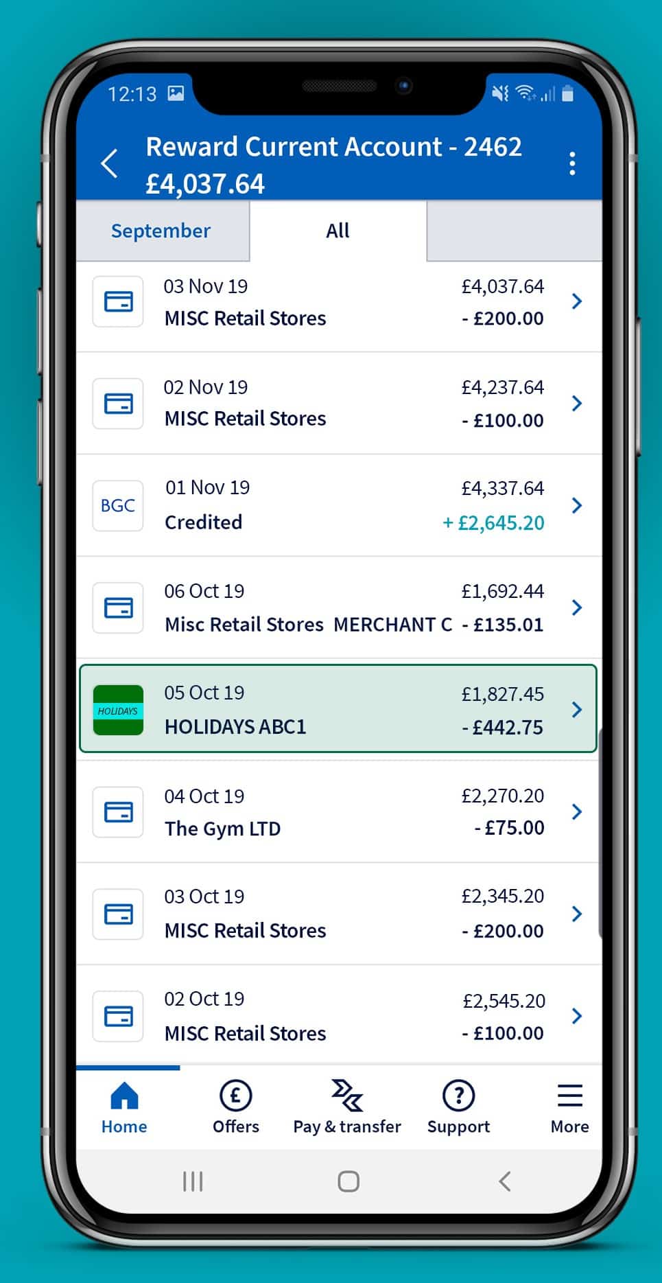 Image of mobile app step 1