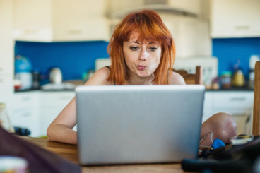 Woman on her laptop