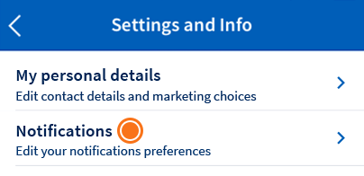 image of selecting 'Notifications'