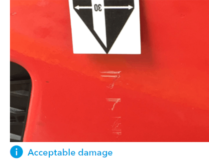 General appearance - Acceptable damage