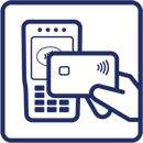 Touch your contactless card against the symbol until the light turns green