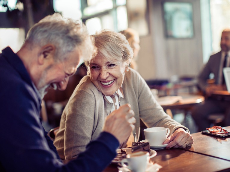 senior couple laughing