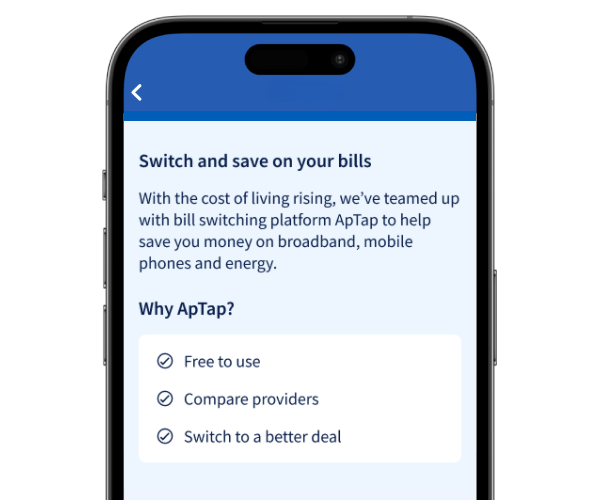 Halifax app with the Bill Switcher function.
