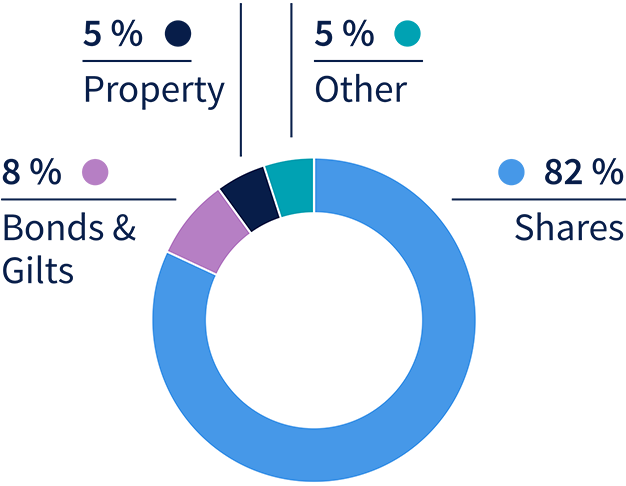 Fund 6 Asset wheel pie distribution graphic