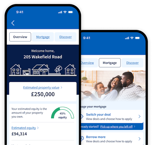 Screenshot of mobile banking app