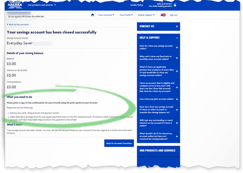 Halifax Close A Savings Account Help And Guidance