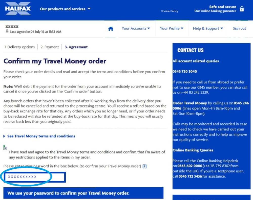 halifax travel money exchange rate