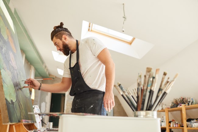 Artist in a studio