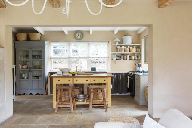 open plan kitchen area