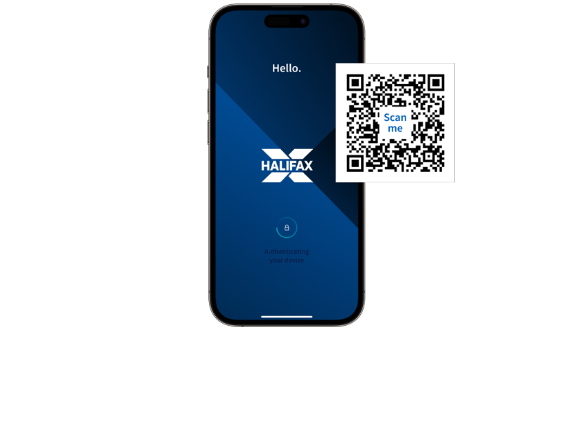 Picture of a QR code to scan to download the mobile app.