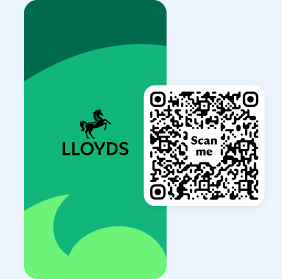 QR code linking to the Lloyds Mobile App in app store