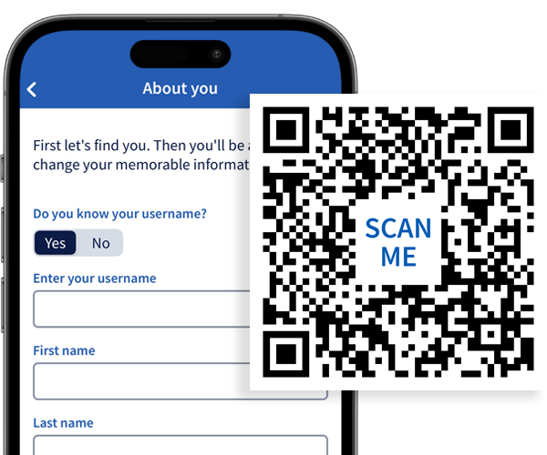 QR code to scan to download our app