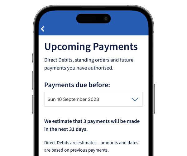 Upcoming payments image